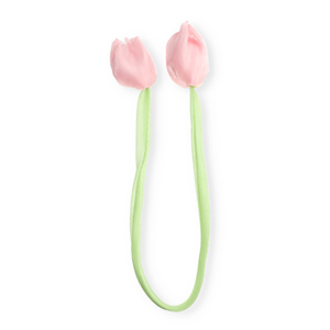 Colgantes llamativos tulip&aacute;n brillante Verde claro-rosa claro