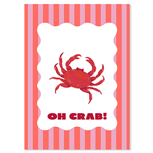BY31&reg; Tarjetas para joyer&iacute;a "Oh crab!" Rojo-rosa-blanco