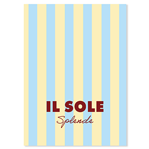 BY31&reg; Tarjetas para joyer&iacute;a "Il sole splende" Amarillo-azul claro-rojo caoba
