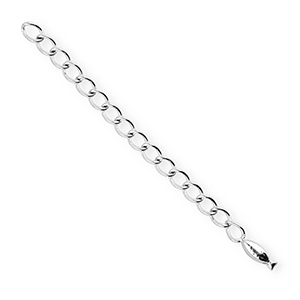BY31&reg; Fornituras Acero inox extenci&oacute;n set de cadena pez Plateado