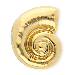 Broches llamativos in acero inox caracol Dorado