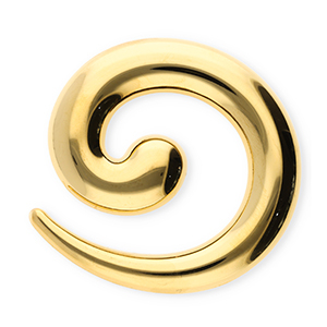 Broches llamativos in acero inox espiral Dorado