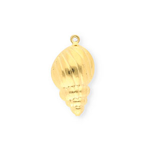 Colgantes Acero Inox concha Dorado