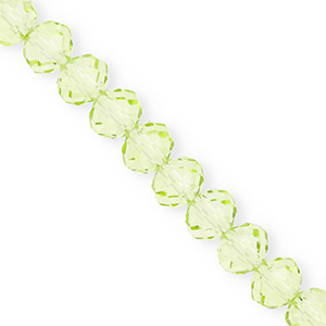 Abalorios faceteados disco 12x9mm Verde claro