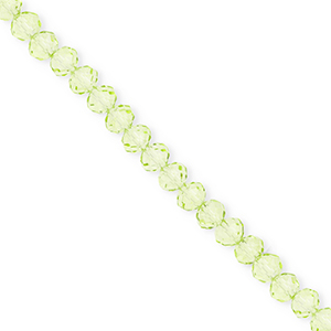 Abalorios faceteados disco 4x3mm Verde claro