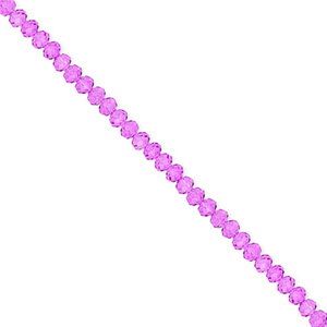 Abalorios faceteados disco 3x2mm P&uacute;rpura