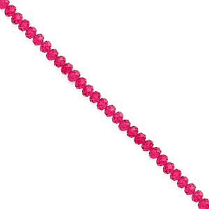 Abalorios faceteados disco 3x2mm Rosa cerise