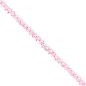 Abalorios faceteados disco 3x2mm Rosa claro