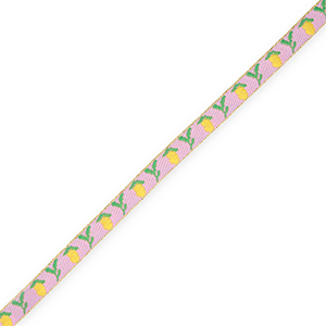 BY31&reg; Cinta con texto lineas lim&oacute;n Rosa orqu&iacute;dea-amarillo-verde-dorado