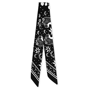 Bandana Pa&ntilde;uelo con leopardo Negro-blanco