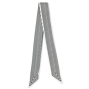Bandana Pa&ntilde;uelo con l&iacute;nea continua Blanco-negro