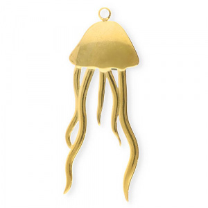 Colgantes Acero Inox medusa Dorado
