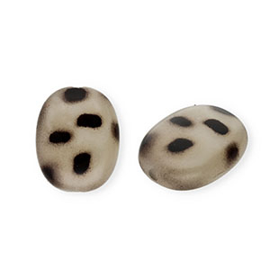 Abalorios acr&iacute;lico &oacute;valo con estampado leopardo Beige-marr&oacute;n oscuro