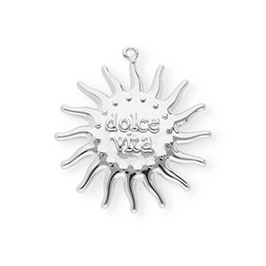 BY31&reg; Colgantes de lat&oacute;n Eco-brass sol Dolce vita"" Plateado