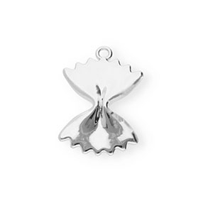 BY31&reg; Colgantes de lat&oacute;n Eco-brass pasta farfalle Plateado