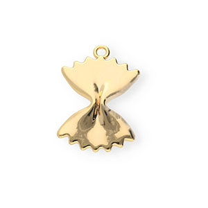 BY31&reg; Colgantes de lat&oacute;n Eco-brass pasta farfalle Dorado