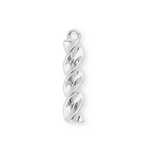 BY31&reg; Colgantes de lat&oacute;n Eco-brass pasta fusilli Plateado