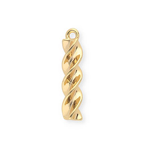 BY31&reg; Colgantes de lat&oacute;n Eco-brass pasta fusilli Dorado