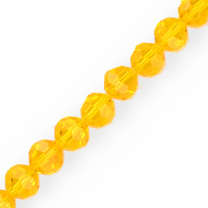Abalorios faceteados redondos 12 mm Naranja