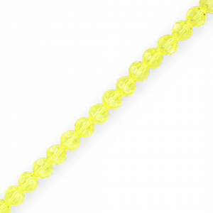 Abalorios faceteados redondos 6 mm Amarillo