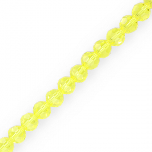 Abalorios faceteados redondos 8 mm Amarillo