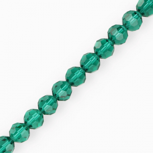 Abalorios faceteados redondos 10 mm Verde teal