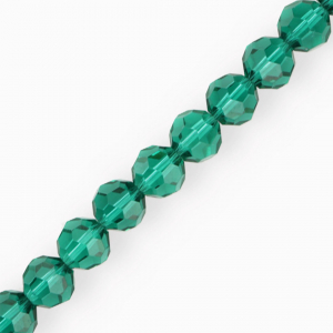 Abalorios faceteados redondos 12 mm Verde teal
