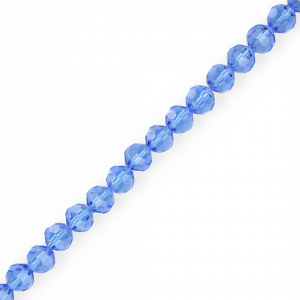 Abalorios faceteados redondos 6 mm Azul cielo