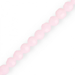 Abalorios faceteados redondos 8 mm Rosa claro
