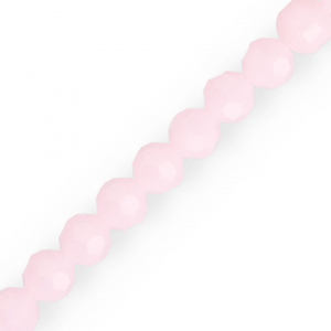 Abalorios faceteados redondos 10 mm Rosa claro