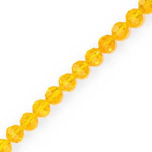 Abalorios faceteados redondos 8 mm Naranja