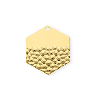 Colgantes Acero Inox hex&aacute;gono Dorado