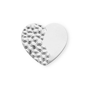 Colgantes Acero Inox coraz&oacute;n Plateado