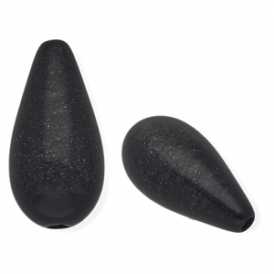 Abalorios Super Polaris Elements gota shiny Negro