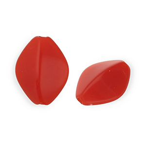 Abalorios acr&iacute;lico rombo Rojo-blanco m&aacute;rmol