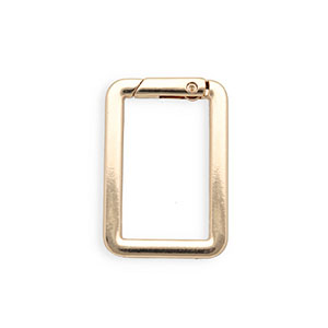 Fornituras llavero mosquet&oacute;n rectangular Dorado