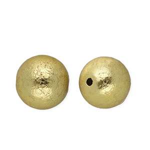 Abalorios acr&iacute;lico 14 mm redondos Dorado