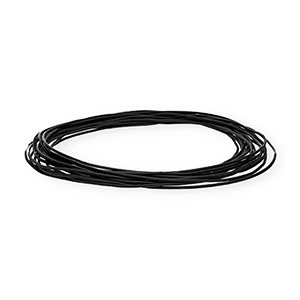 Cord&oacute;n cuero DQ redondo 1mm Negro