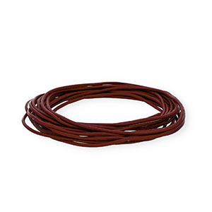 Cord&oacute;n cuero DQ redondo 2mm Burdeos oscuro