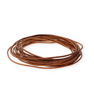 Cord&oacute;n cuero DQ redondo 2mm Marr&oacute;n