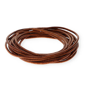 Cord&oacute;n cuero DQ redondo 3mm Marr&oacute;n