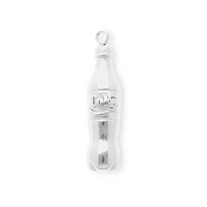 Colgantes Acero Inox botella de cola Plateado