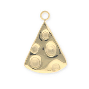 Colgantes Acero Inox punta de pizza Dorado