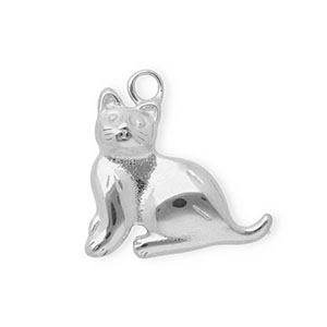 Colgantes Acero Inox gato Plateado