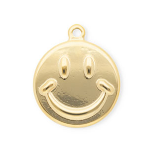Colgantes Acero Inox smiley Dorado