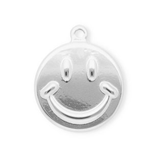 Colgantes Acero Inox smiley Plateado