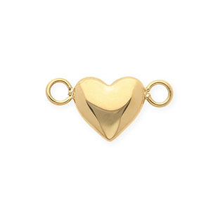 Fornituras acero Inox entrepieza coraz&oacute;n Dorado
