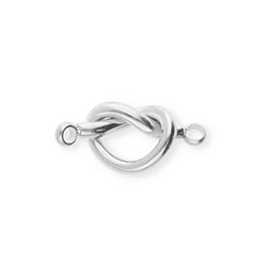 Fornituras acero Inox entrepieza nudo Plateado
