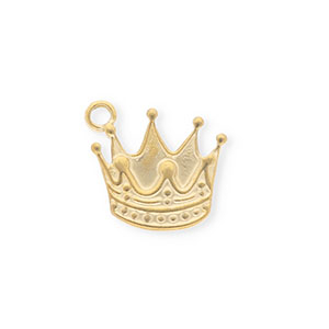 Colgantes Acero Inox corona Dorado