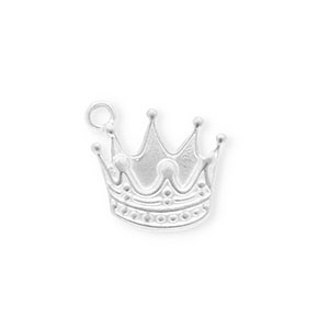 Colgantes Acero Inox corona Plateado